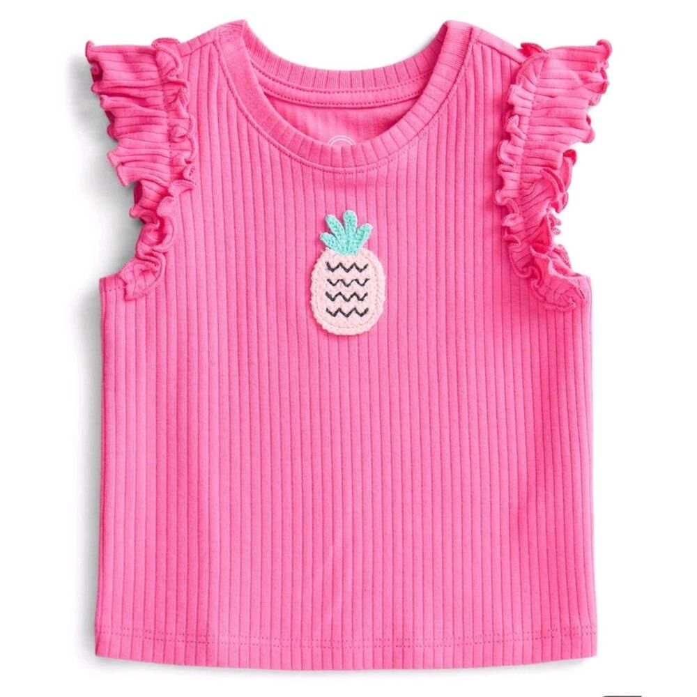 Wonder Nation Baby girls Flutter tee, Size 12M height 29.5-31.5 Weight19.5-22lbs